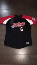 2008 Carolina Mudcats BRAD DAVIS All Star Game Worn Sewn MILB Jersey 44 Mens XL