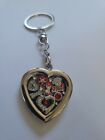 Silver And Red Chihuahua Charmed Heart Shaped Keychain