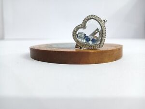 Heart Shaker Ring Aquamarine &Blue Sapphire Pave Diamond Ring 925Sterling Silver