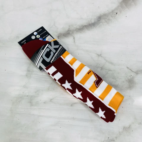 TCK Performance Virginia Teck Hokies NCAA Licensed Crew Mid Socks L Large New Cover