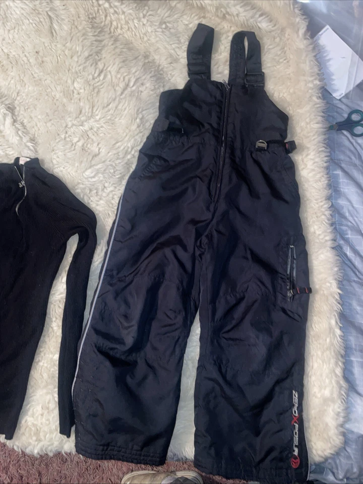 Zero Xposur Babero de Nieve Niños/Unisex Talla Pequeña Jóvenes Niños Invierno Pantalones de Esquí Negros Foto 1 de 4