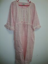 New Laura Ashley Sleepwear Dress Pink Floral M Medium NWT Vintage Romantic Lace