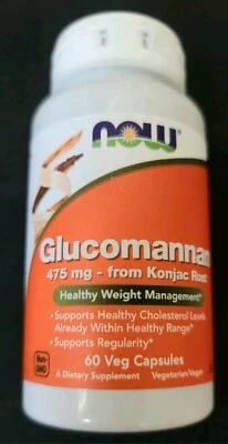 GLUCOMANNAN 475 MG. DE RAIZ KONJAC 60 CÁPSULAS VEGETAIS SUPORTAM NÍVEIS DE COLESTEROL - Imagem 1 de 4