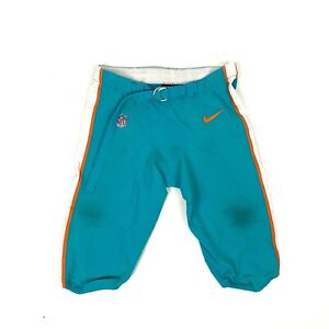 Rare Miami Dolphins NFL Nike Game Used #80 Aqua Football Pants Belt Sz 38