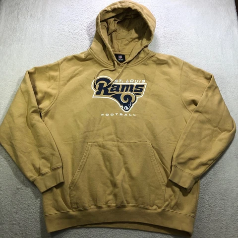 St Louis Rams Hoodie Mens L/XL Gold Sweatshirt Pullover NFL Football Cover
