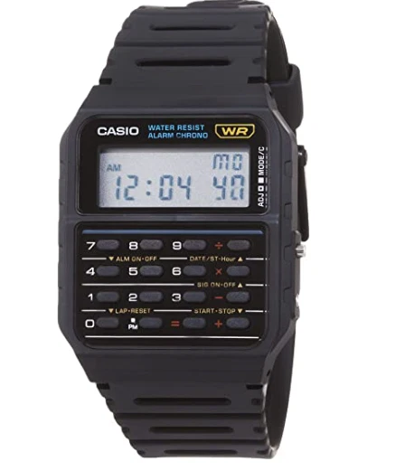 Casio CA53W1CR Calculator Unisex Watch - Black