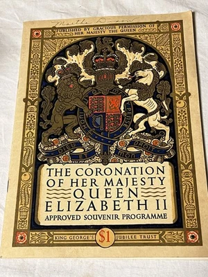The Coronation Of Her Majesty Queen Elizabeth II Approved Souvenir Programme - Image 1 of 4