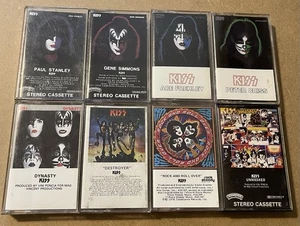 17 KISS Cassette Lot Tested Debut Solo Albums Alive Destroyer Unplugged Unmasked - Picture 1 of 13