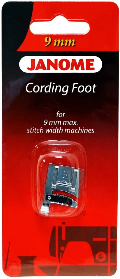 Pie de cordón Janome genuino para máquinas de 9 mm pieza # 202085001 Foto 1 de 1