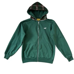 Gold Wang grün karierter Hoodie Sweatshirt mit Reißverschluss Größe M - Bild 1 von 10