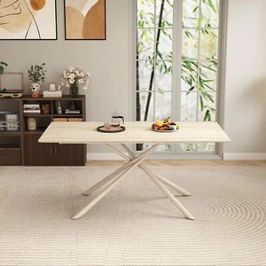 Mesa de Comedor Interrupt,mesa rectangular con patas de metal,MDF,180cm×90cm - Imagen 1 de 13