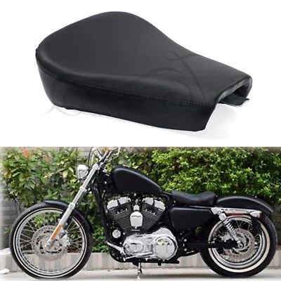 Black Leather Front Driver Solo Seat Cushion Fit For Harley Sportster XL1200X - Image 1 of 4