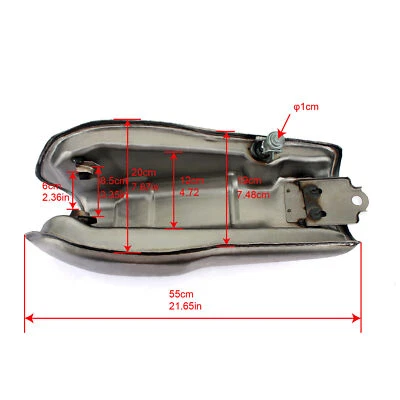 9L 2.4Gal Universal Cafe Racer Gas Fuel Tank for Yamaha RD400 RD350 for BMW R100 - Изображение 1 из 4