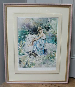 Signed Limited Edition Print Pet Tabby Cat After Gordon King B1939 - Picture 1 of 5