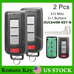 2 FOR 2008-2020 MITSUBISHI OUTLANDER SPORT REMOTE KEY FOB OUC644M-KEY-N 8637A316 - Picture 1 of 8