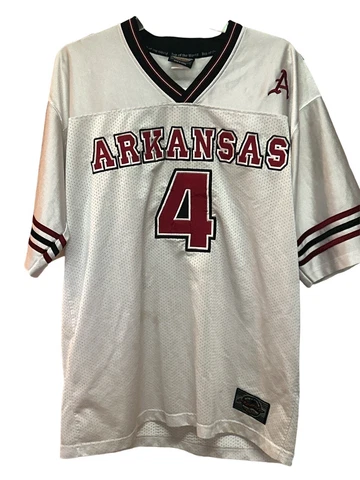 Arkansas Razorback Hog Jersey White Medium No.4 Playmaker Athletic Sports Series Cover