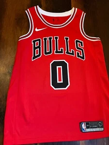 NBA Authentic Chicago BULLS "0" officially Licensed White Size M Game Jersey - Picture 1 of 8