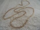 Peach Crystal White Bead Necklace (C5)