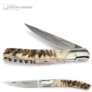 Goyon-Chazeau Le Thiers Messer PIROU - 12 cm - Widderhorn Kruste - Korkenzieher - Bild 1 von 6