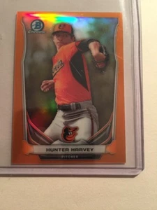 Hunter Harvey 2014 Bowman Chrome Mini orange refractor #'d 05/10 #310 Orioles - Picture 1 of 4
