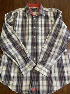 John Bartlett Consensus Men’s Long Sleeve Button Shirt Size Large Striped - Picture 1 of 4