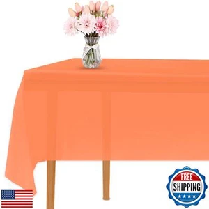 Kesfey Orange Confezione da 3 Tovaglie di Plastica Monouso Premium, 54 Pollici x 108 Inc - Foto 1 di 5