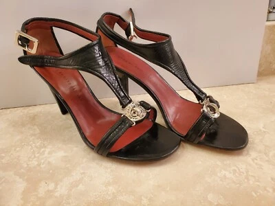 Marc by Marc Jacobs Black Patent Leather High Heel Sandal 38 1/2  or 7 1/2 M - Image 1 of 4