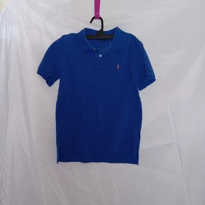 Polo By Ralph Lauren Polo Shirt Blue With Orange Pony Boys Size M(12/14) - Picture 1 of 6