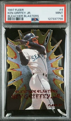 Fleer Bleacher Blasters #4 1997 Ken Griffey Jr como nuevo PSA 9 POP 17 (solo 3 superiores) Foto 1 de 3