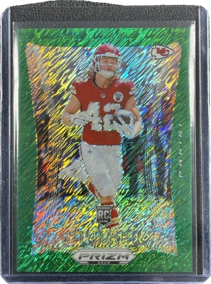 CARSON STEELE 2024 PANINI PRIZM DECA 159 ROOKIE SHIMMER GREEN PRIZMS FOTL RC /12 - Image 1 of 2