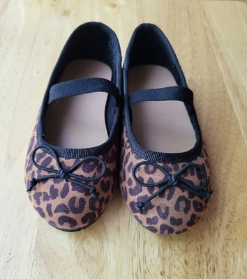 Old Navy Toddler Girls Cheetah Ballet Flats Shoes Size 7 Excellent Condition - Image 1 of 4