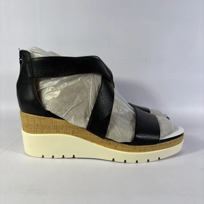 Zapatos de cuña Soul Naturalizer Goodtimes Criss Cross negros para mujer talla 9W LIMPIOS Foto 1 de 4