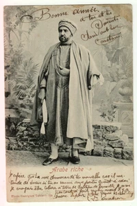 Norte de África francés - Argelia - Un árabe rico - Postal vintage - Imagen 1 de 2