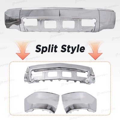 Chevrolet Chrome Front Bumper for Chevy 2014-2015 Silverado 1500 Pickup Steel US Foto 1 de 4