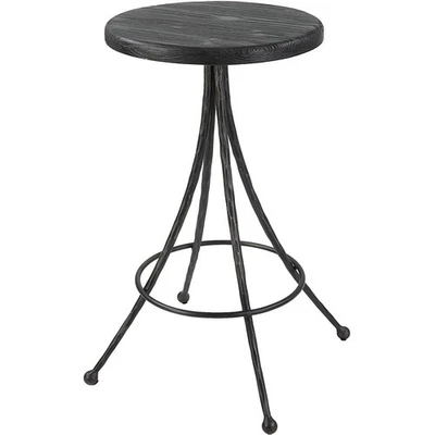 Taburete de mostrador Uttermost 22970 Sona 26 pulgadas negro mate y negro envejecido natural Foto 1 de 4