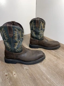 Ariat Sierra Wide Square Toe Steel Toe Work Boot Men In Dark Brown Size 12D - Picture 1 of 9