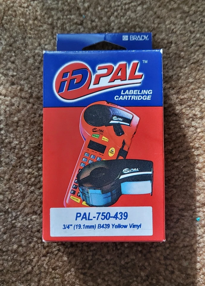 Brady ID PAL-750-439 3/4 (19.1mm) B439 Yellow Vinyl Brand New - Imagem 1 de 1