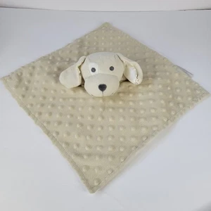 Elegant Baby Tan Beige Cream Puppy Dog Lovey Eye Patch Security Minky Dot Satin - Picture 1 of 10