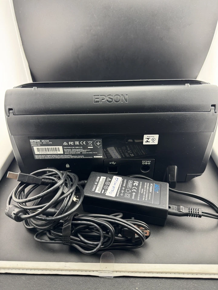 Epson WorkForce DS-510 scanner with power cable and USB. Great for TCG scanning. - Image 1 of 4