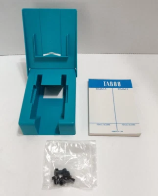 1989 Taboo Board Game Replacement Parts Pieces Card Holder New Feet & Score Pad - Image 1 of 4