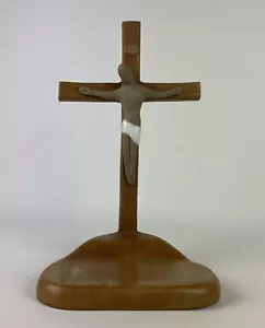 JACK BLACK Navajo Pottery Christ On Cross Cast Your Burden Rare 12-3/8 Inch Tall - Picture 1 of 14