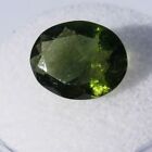 Authentic natural faceted Moldavite 2.95 carats oval shaped about 12x9x5mm 