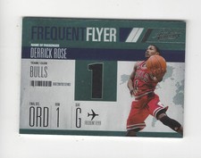 2010-11 Absolute Frequent Flyer Jersey Number Derrick Rose PATCH Bulls 2/5