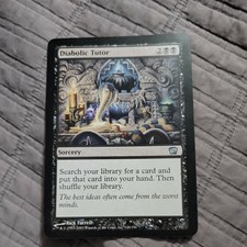 Magic The Gathering MTG 8th Edition Diabolic Tutor Sorcery #128/350 Box Topper