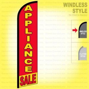 VENTA DE ELECTRODOMÉSTICOS - Letrero de pancarta de pluma de 2x11,5 pies bandera Swooper sin viento rf - Imagen 1 de 1