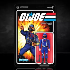 GI Joe COBRA Trooper Infantry Y-Back - Figura de acción rosa Super7 - Imagen 1 de 3