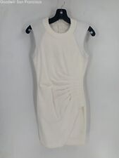 L'AGENCE Womens White Cotton Linen Sleeveless Knee Length Sheath Dress Size 0