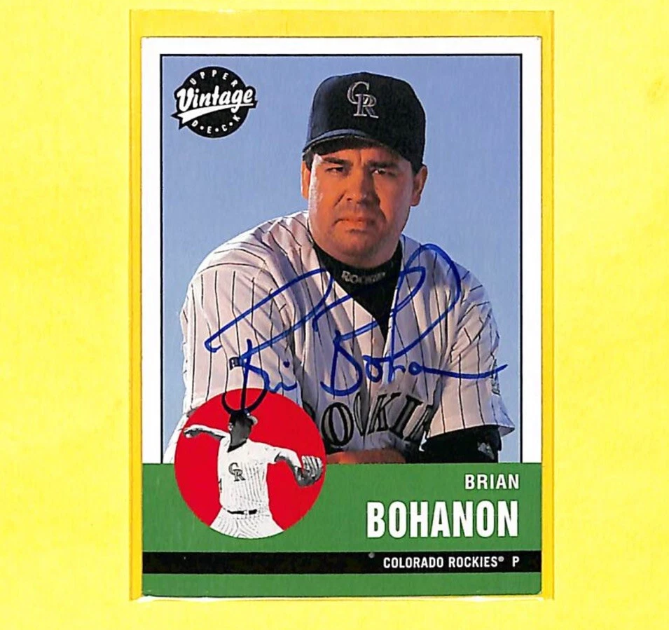 Brian Bohanon Signed Auto Autograph 2001 Upper Deck Vintage Card #335 Rockies  - Image 1 of 1