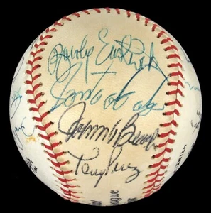 1976 Cincinnati Reds World Series Champs Team Signed Baseball JSA COA - Picture 1 of 6