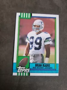 1990 Topps tarjeta de fútbol americano #337 de Brian Blades - Seattle Seahawks - Imagen 1 de 1